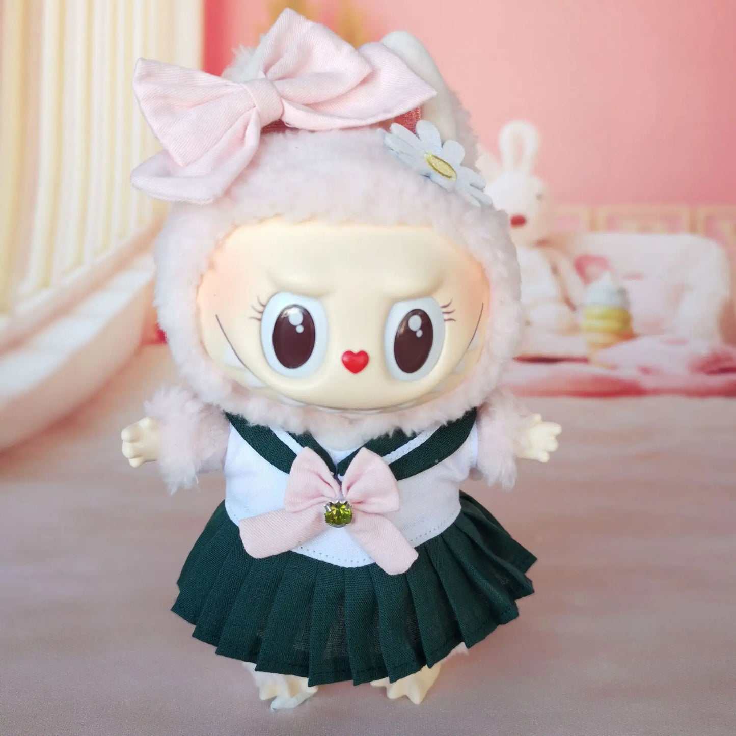17cm Lafufu Clothes V1 Lafufu Cute Sailor Uniform Vinyl Doll Lafufu Beautiful Cute Kit Accessories Sitting Party Gifts