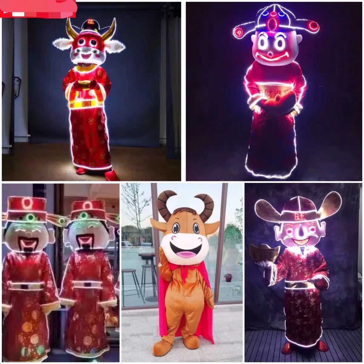 GOGO seven color cloak Bar LED luminescent clothing, wine clothing, night club venue KTV props