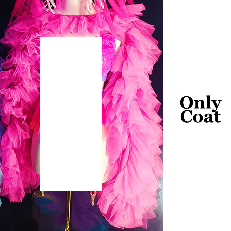 Adult Nightclub Gogo Dancer Stage Clothes Sexy Bikini Rave Outfit Pole Dance Clothing Drag Queen Costume DJ DS Clubwear VDB5031