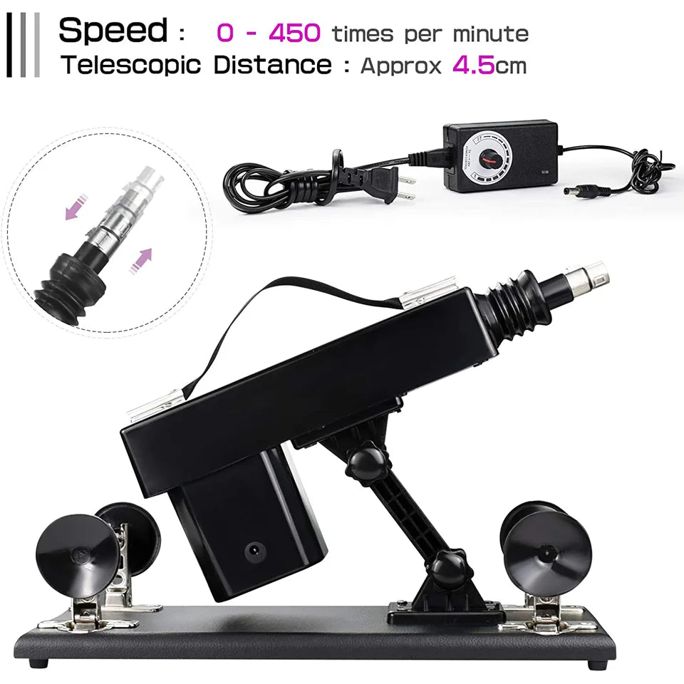 ASHBURN 3XLR Connector Sex Machine for Women and Men with Dildo Attachment Automatic Masturbation Machine Sex Toys Products