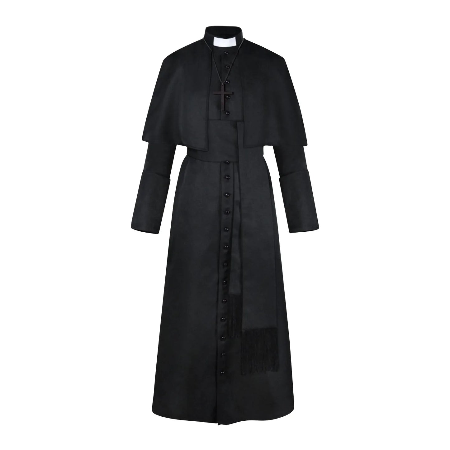 Medieval Priest Cosplay Costumes Long sleeve Monk Robe Witch Christ Cosplay Carnival Halloween Costumes for Women Adult 2024