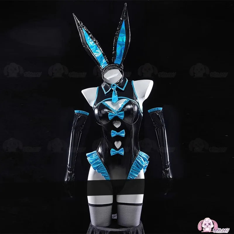 Anime Bunny Girl Cosplay Costumes Women Sexy See Through Bodysuit Socks Suit Cute Rabbit Ears Uniform Halloween Carnival Clothes