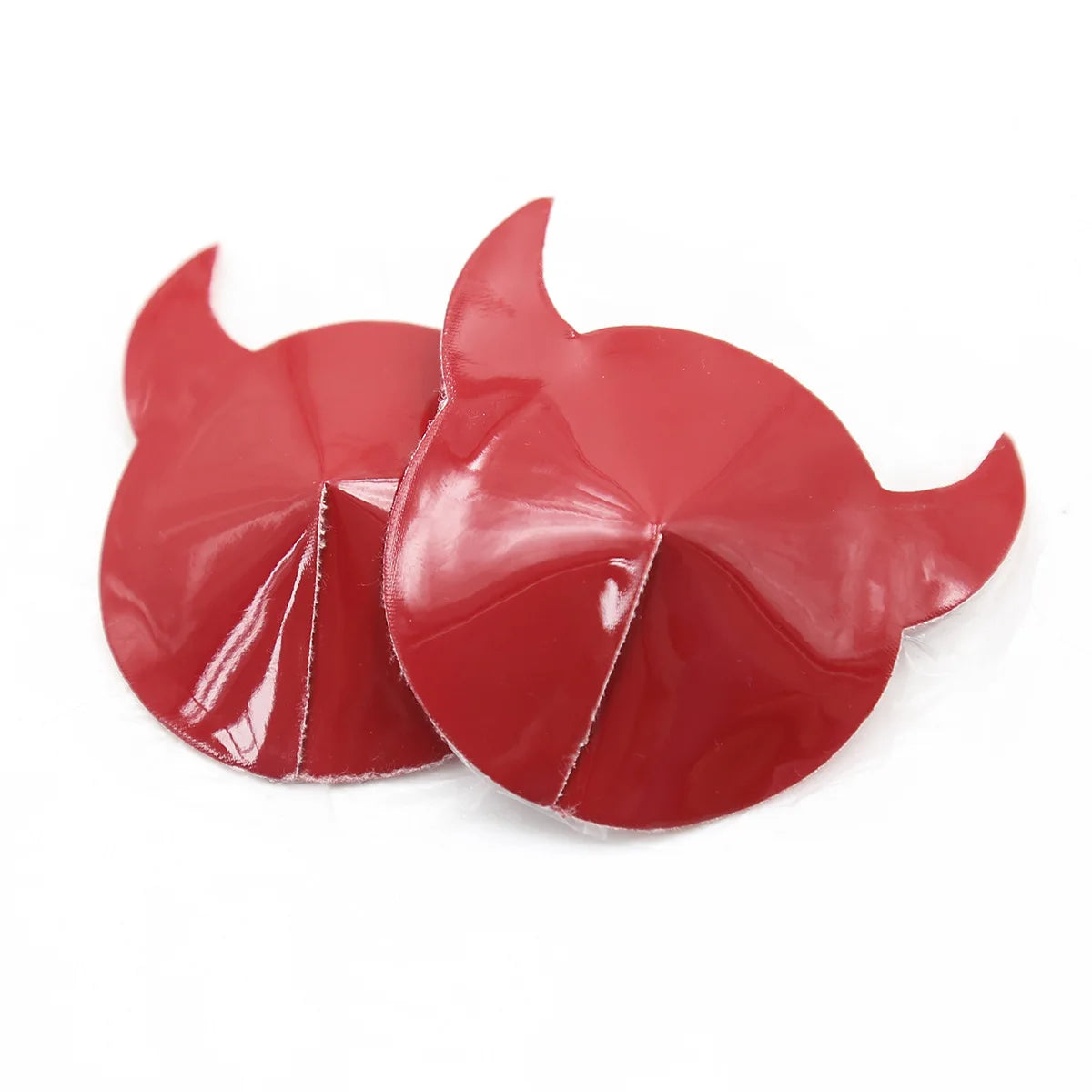 1 Pair Sexy Devil Nipple Stickers Paste Breast Horn Stickers Disposable Self-Adhesive Cloth Breast Pasties Pad Nipple Cover Bra