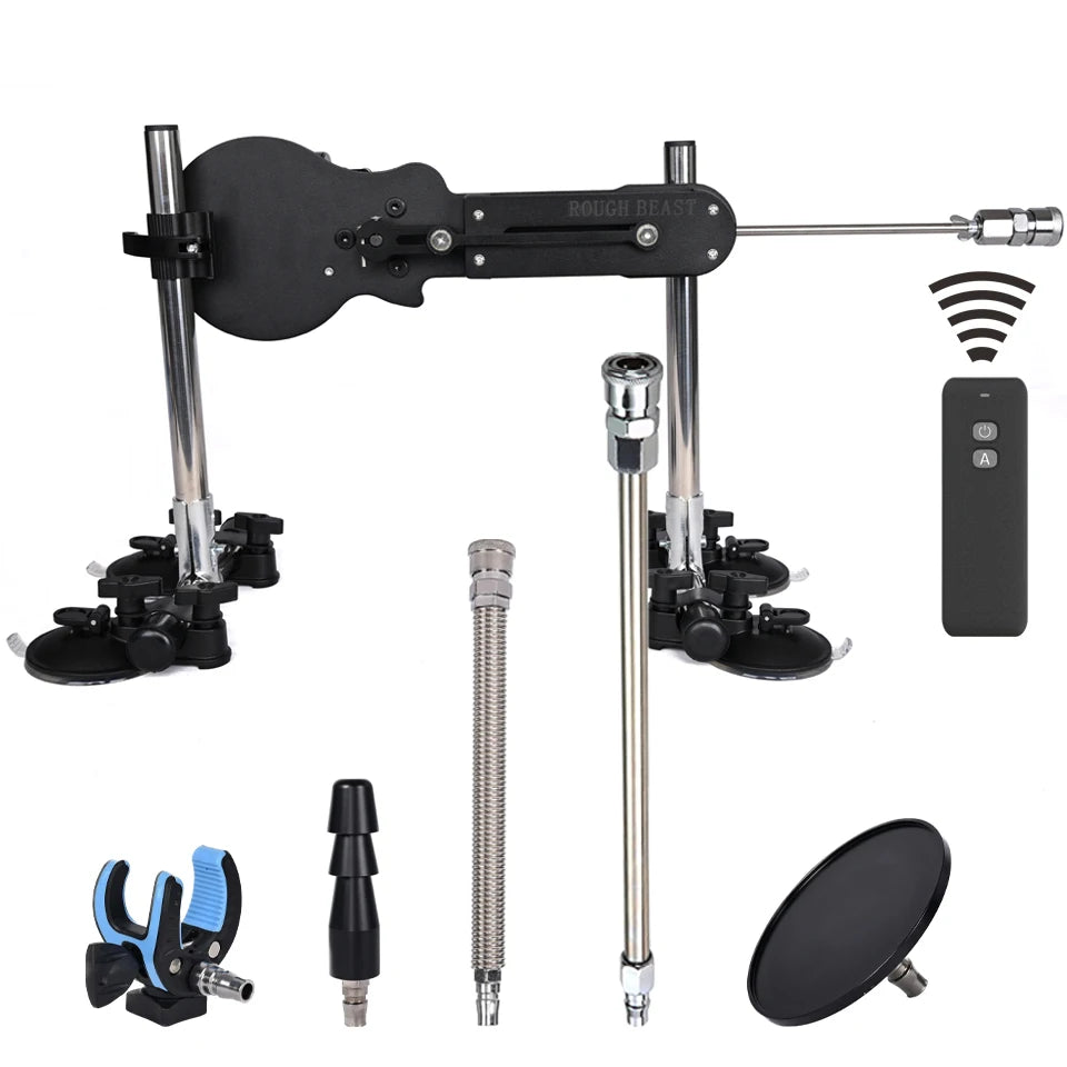 ROUGH BEAST Sex Machine for Women and Men Wireless Control 70 Watt Power Masturbation Machine with Dildo Attachments Sex Toys