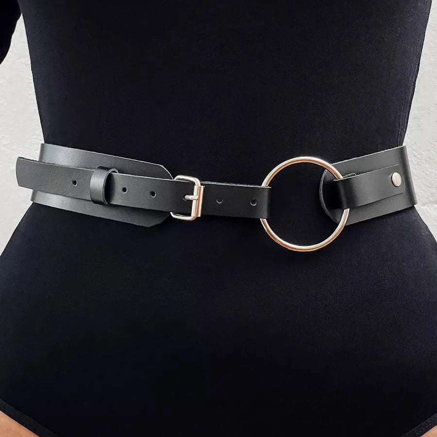 Women Fashion Cool Belts Female Leather Waist Belt Punk Harajuku Decorative Waist Belt Gothic Clothing Waistband Accessoris