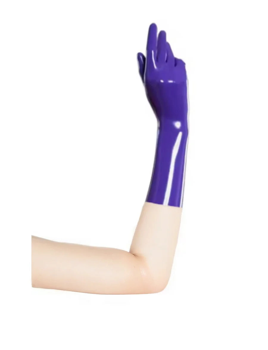 latex fetish gloves women gummi wetlook long opera sexy glooves