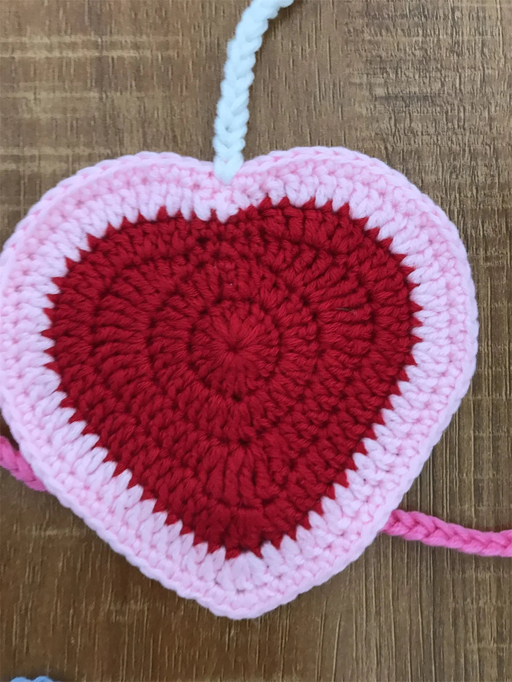 Handmade Red and Pink Love Sweetheart Crochet Bikini Set 2 pcs Brazil Bathing Suit Sexy Beachwear Resort Wear Swim Suits Custom