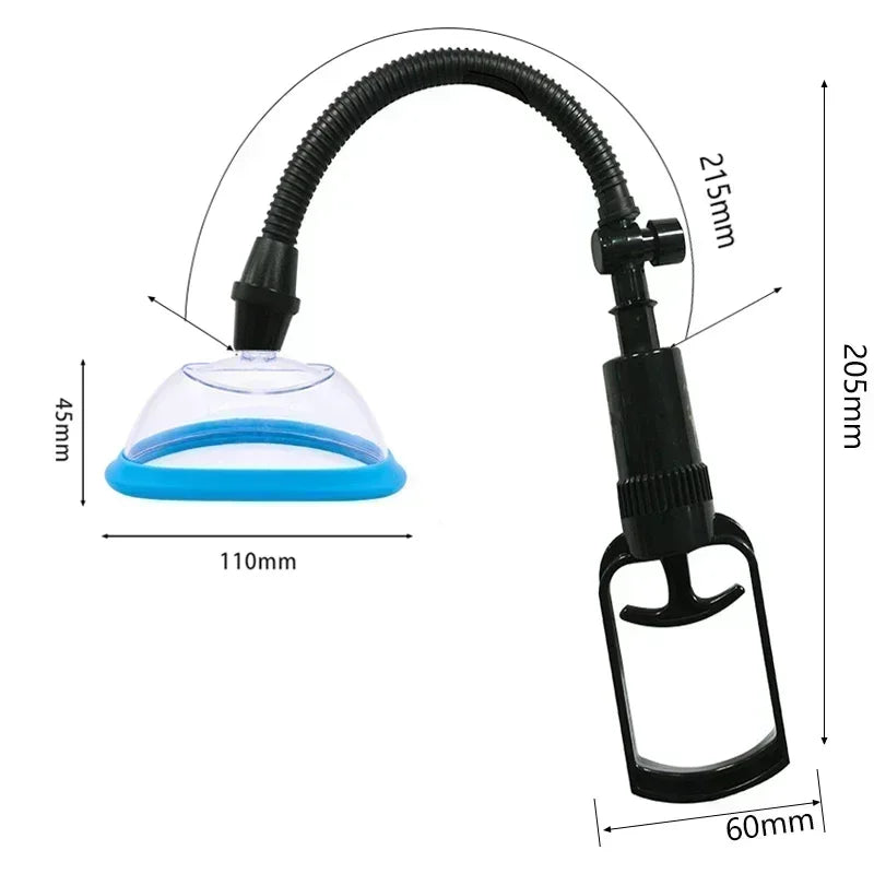 ASHBURNS Manual Pussy Pump Vagina Clitoris Sucker Manual Women Breast Massage Nipple Stimulator Enlarge Vacuum Pump Cover Adult Sex Toy