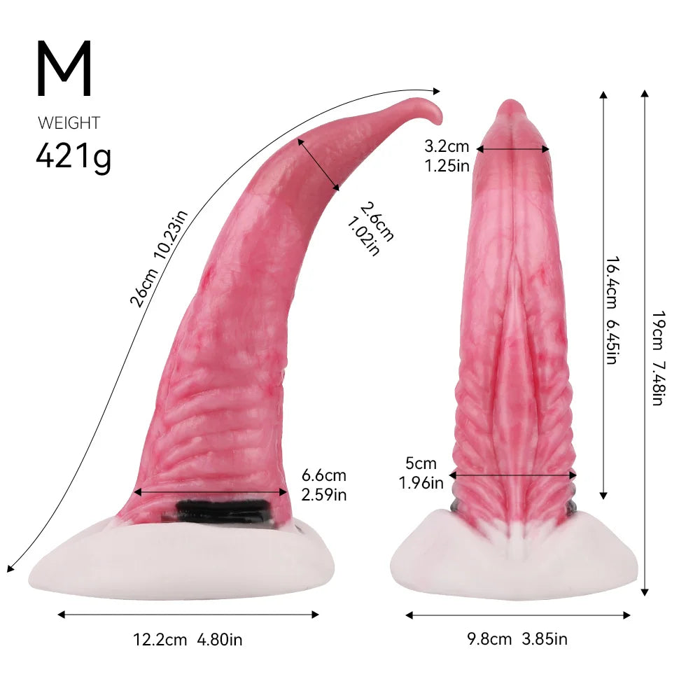 ASHBURN Huge S-XXL 17 IN Alien Tongue Silicone Toy