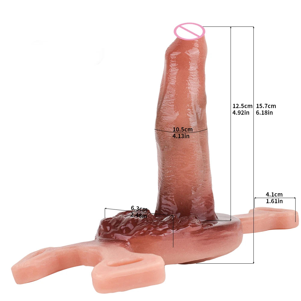 ASHBURN Wireless Control Silicone Vibrating Wearable Sex Grinders Strapon Realistic Vagina Dildos Underwear Pad Anal Clit Massage