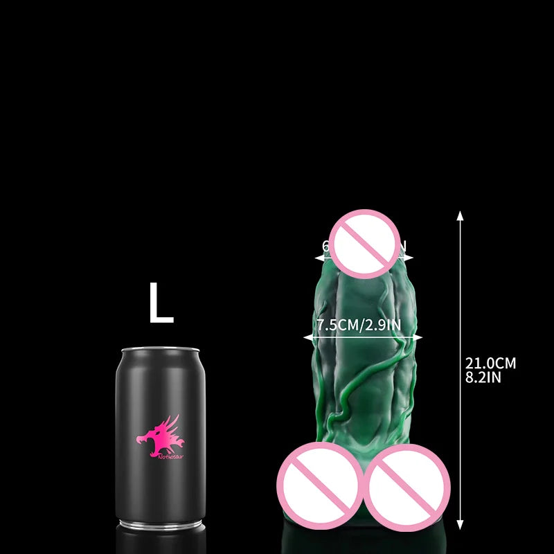 Nothosaur BANNER Green Monster Anal Plug Dildo Soft Butt Masturbator Anus Dilator Realistic Penis Adult Sex Toy Stimulator