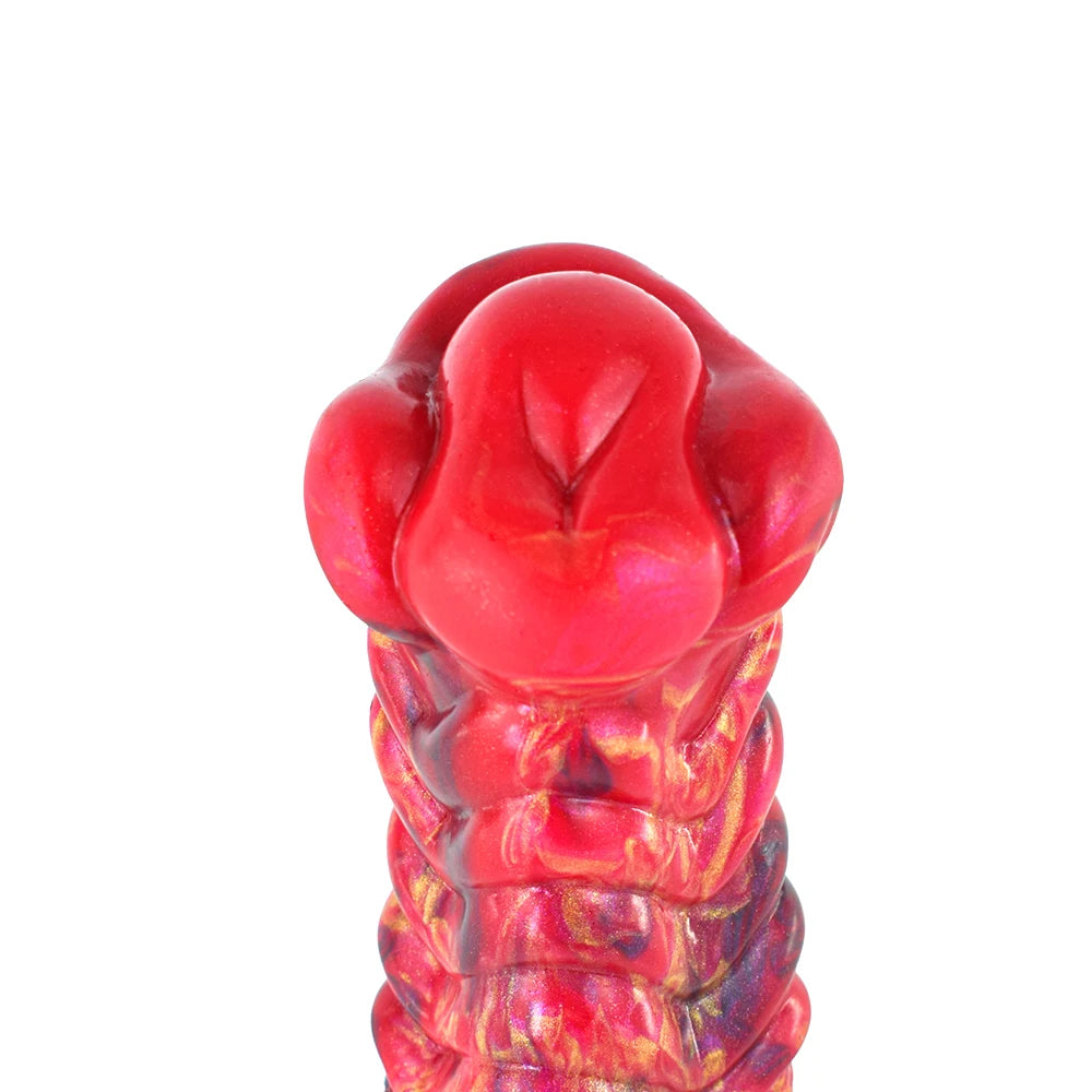 ASHBURN Fantasy Curve Scales ALIEN Dildo With Suction Cup S-M-L 10IN ALIEN Penis