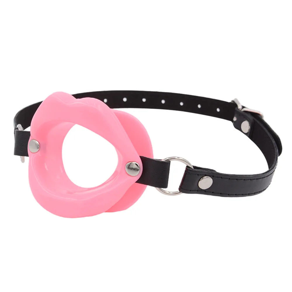 Silicone Oral Fixation Lips Ring Silicone O-Ring Open Mouth Gag for Couples Sex Toys BDSM Bondage Restraint Lips Shape Sexshop