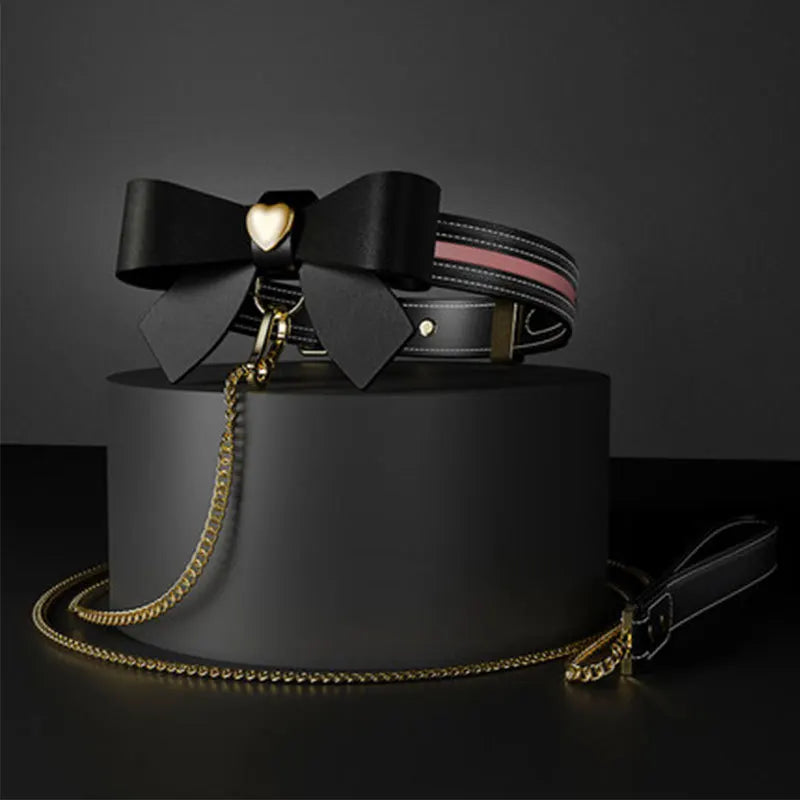 Sevanda Sexy Adult Leather Bow Tie Collar Sexy Gadgets Fetish Strapon Erotic Products Bondage Ties and Restraints BDSM Sex Toys
