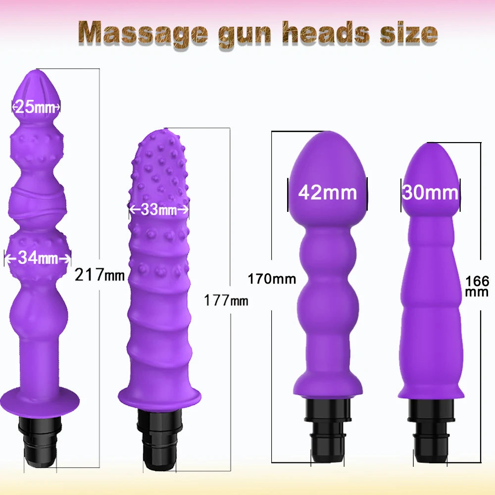 Massage Gun Heads vibration dildo penis adult sex toys silicone head VIBRAT for Fascia gun percussion Vibrators for Female Man