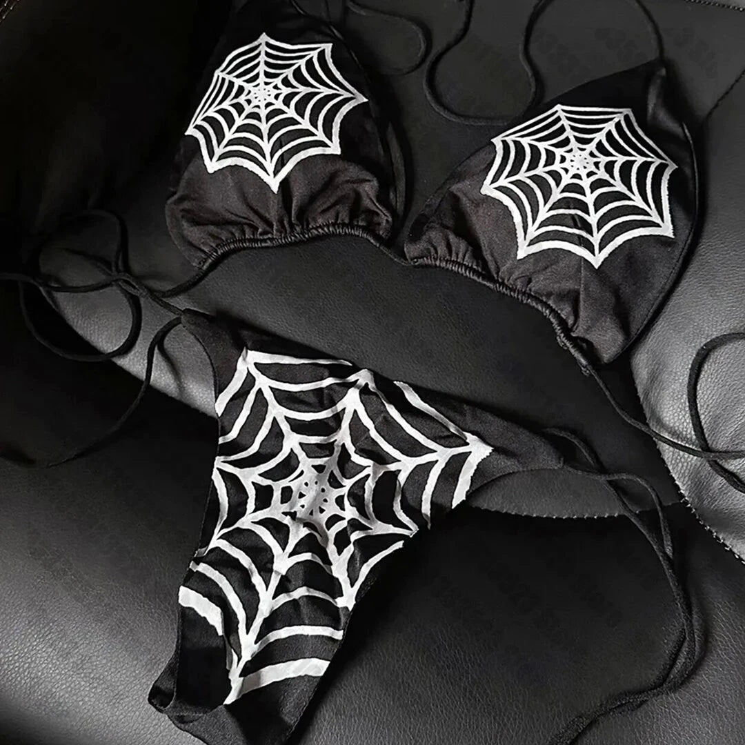 Punk Bikini Gothic Bikini Sexy Bikini EmoTopsy2k clothes y2k crop top gothic clothes y2k top y2k accessories harajuku Tops