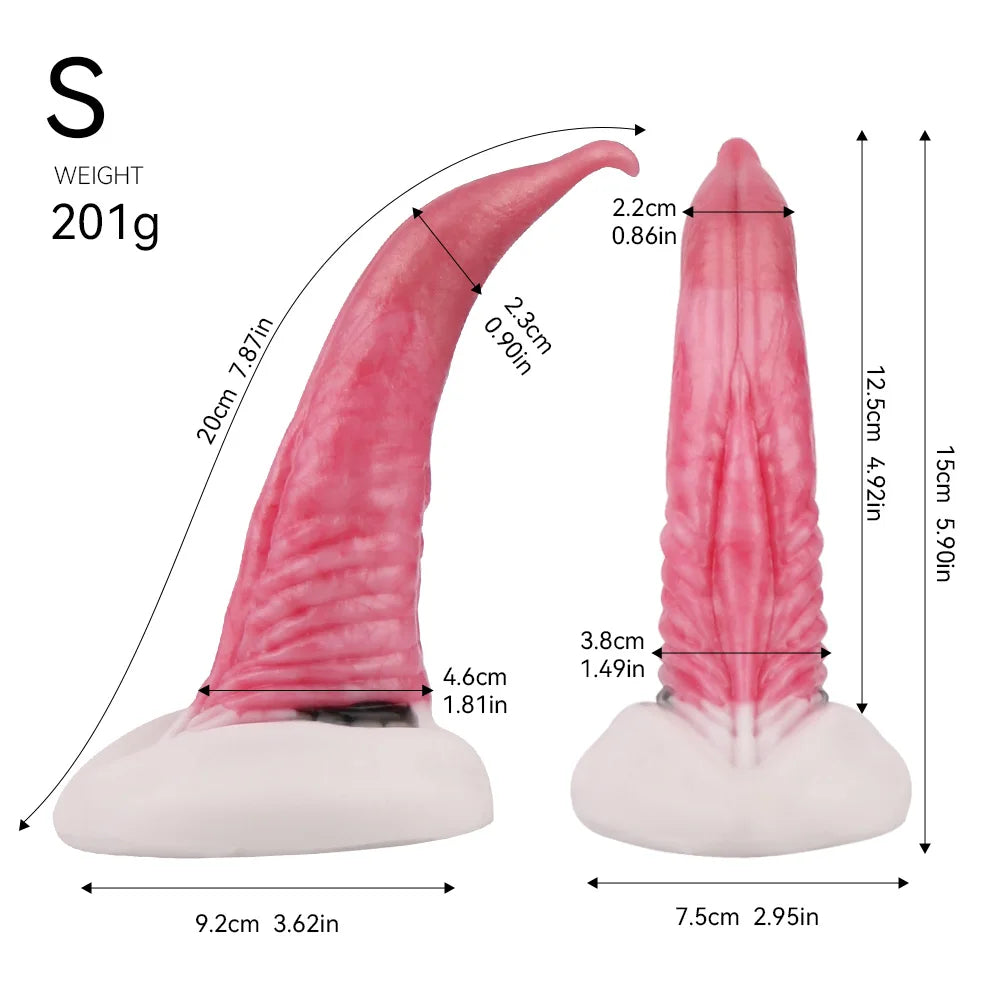 ASHBURN Huge S-XXL 17 IN Alien Tongue Silicone Toy