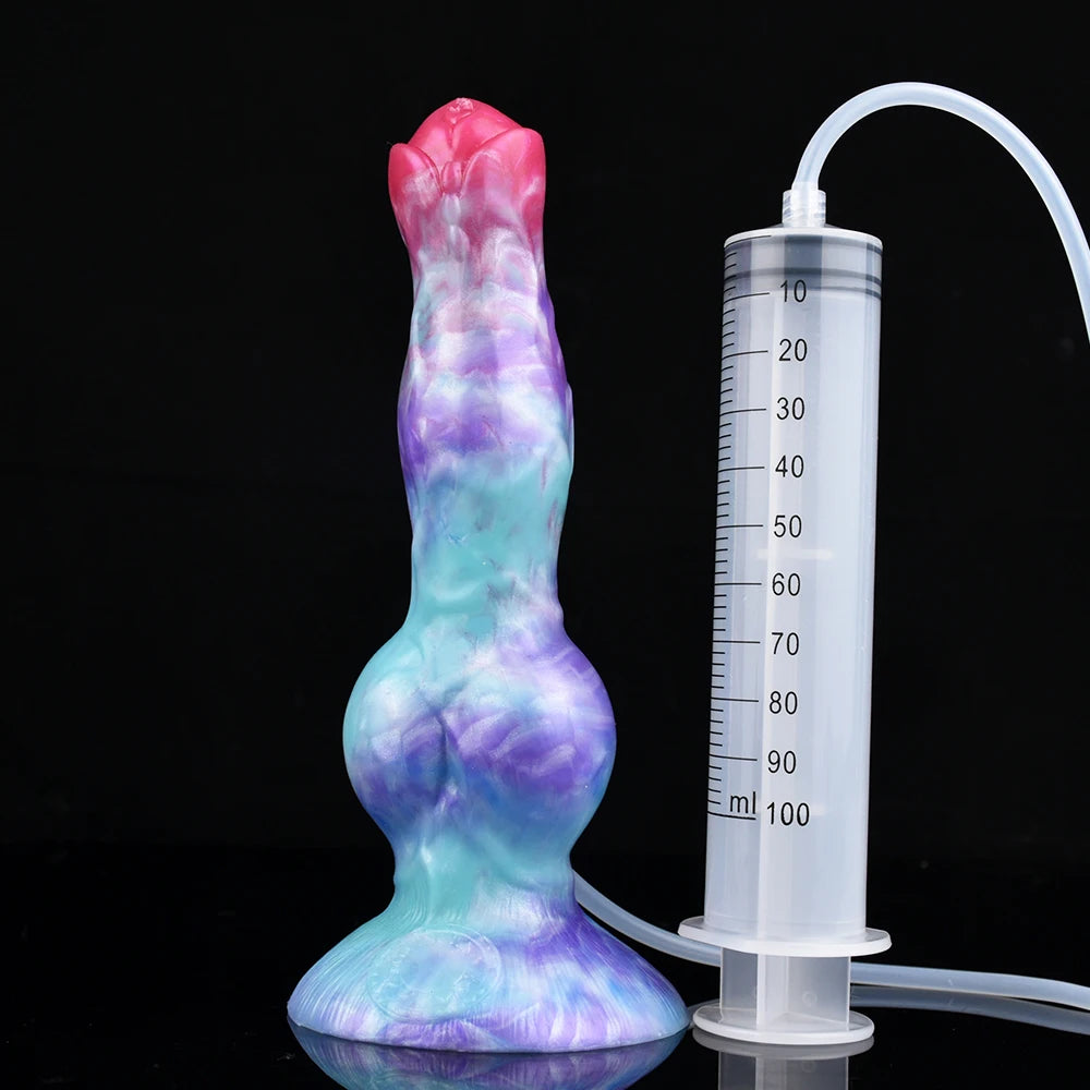 ASHBURN Ejaculation Large Knot Silicone with Squirting Function Strong Sucker