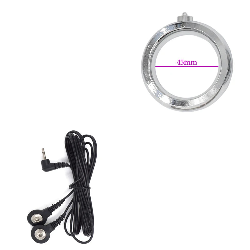 Metal Cock Ring Men Set Urethra Shock Stimulator Medical Fetishism 6/8mm Penis Plug Electric Bdsm Cbt Electro Shock Therapy