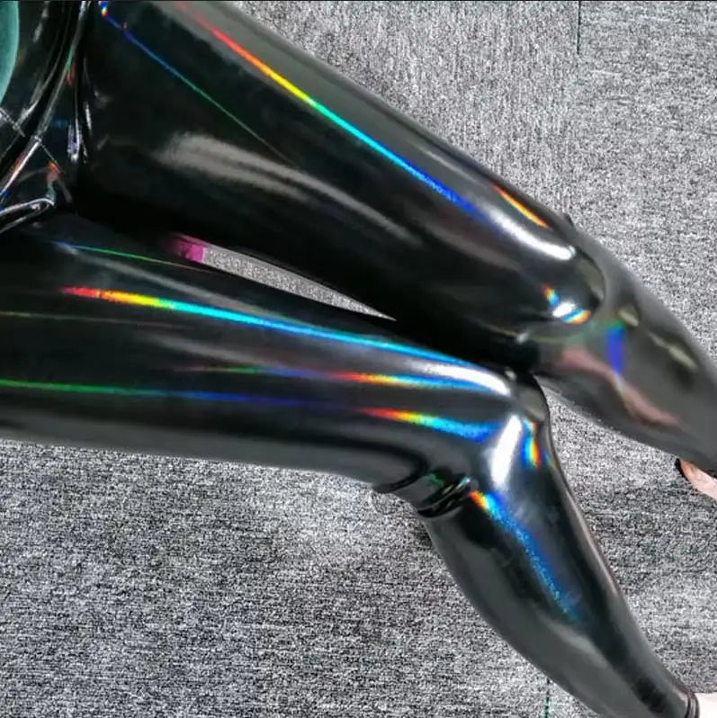 Dazzing Colors Pu Leather latex Pants Women Big Size Bright Slim Leggings High Waist Hip Lift Tights Fashion Skinny Stretchy Pu Pants