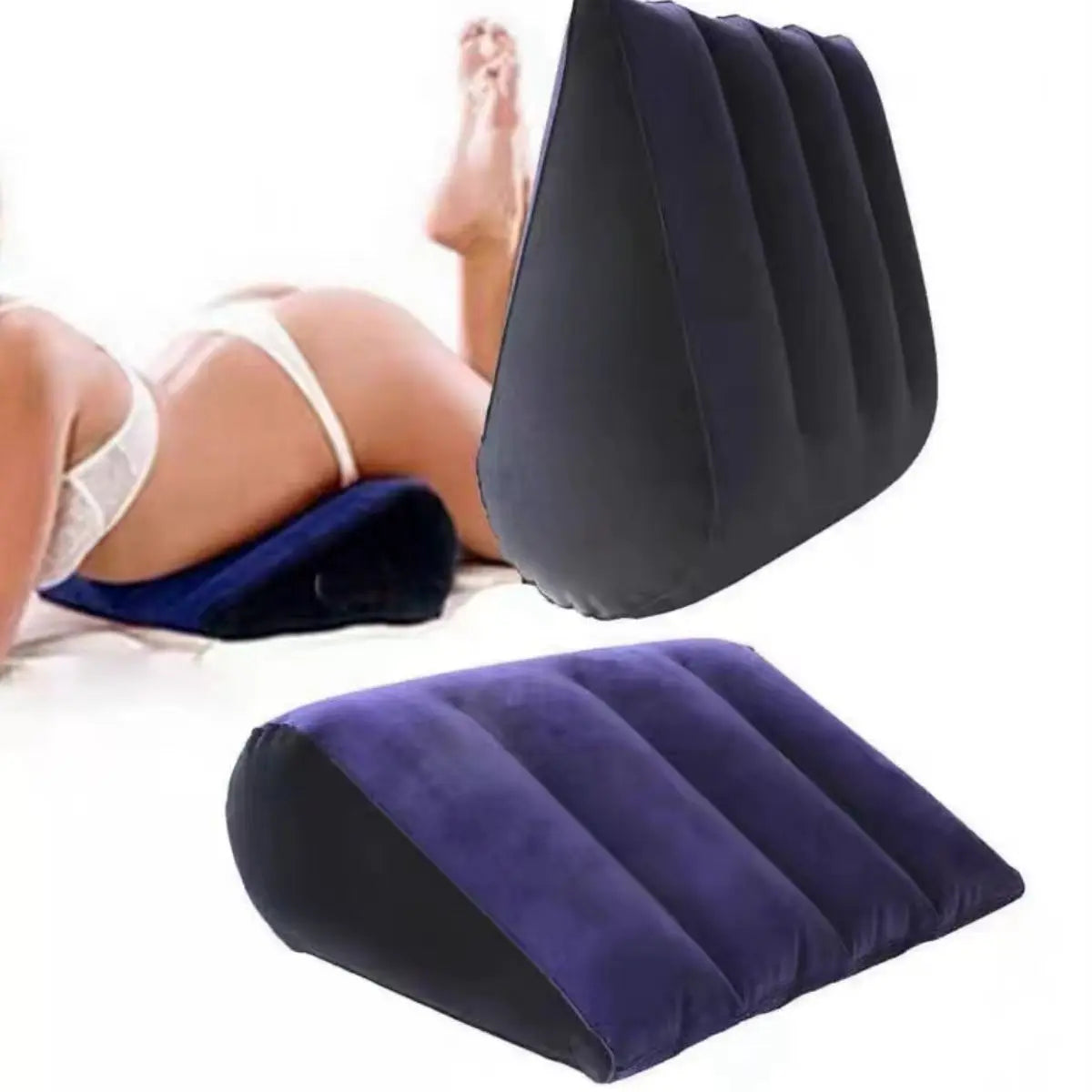 Inflatable Sex Pillow Cushion BDSM Sex Furniture PVC Flocking Silicone Pillows Couple Travel Supplies SM Sex Game Assist Sextoy