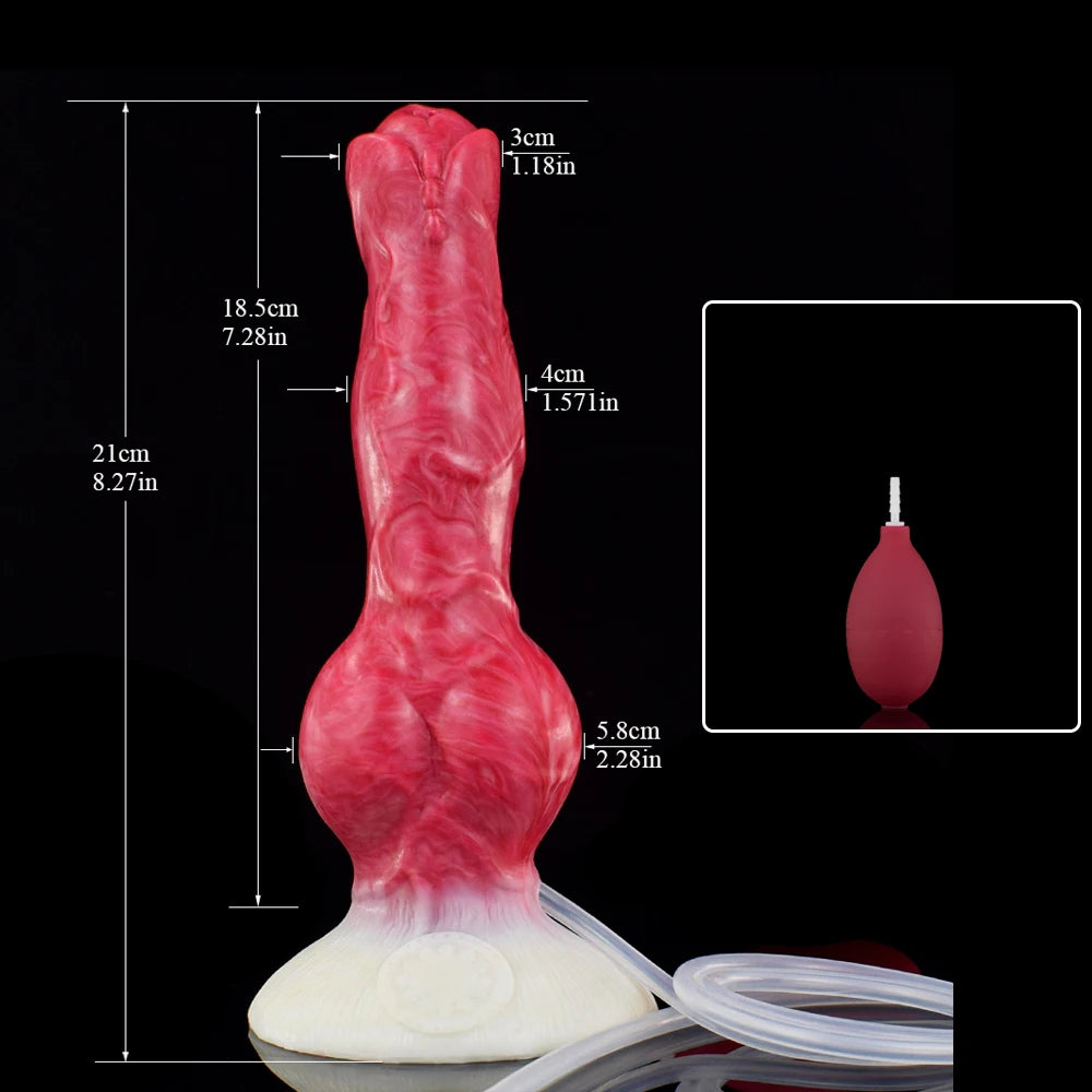 ASHBURN Inflatable Squirting Knot Dildos