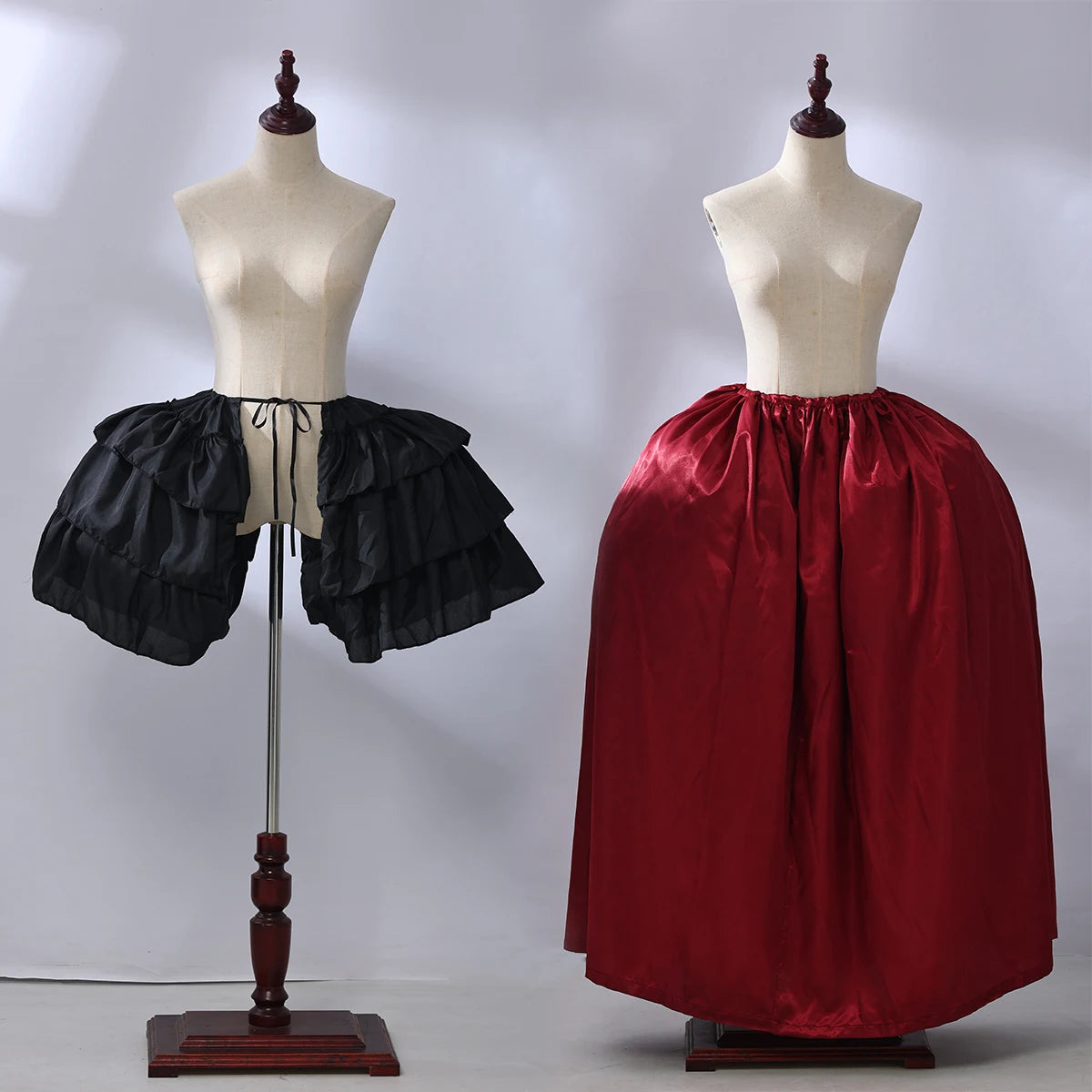 Baroque Pannier Petticoat Women Victorian Bustle Hoops Ruffled Cages Skirt Cosplay Lolita Underskirt Crinoline