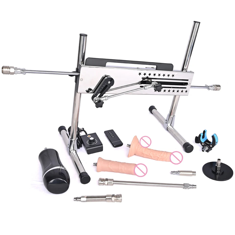 ROUGH BEAST Sex Machine for Women and Men 120W Power APP Control Masturbation Machine with Vac-U-Lock Dildos 2 People Sex Toys