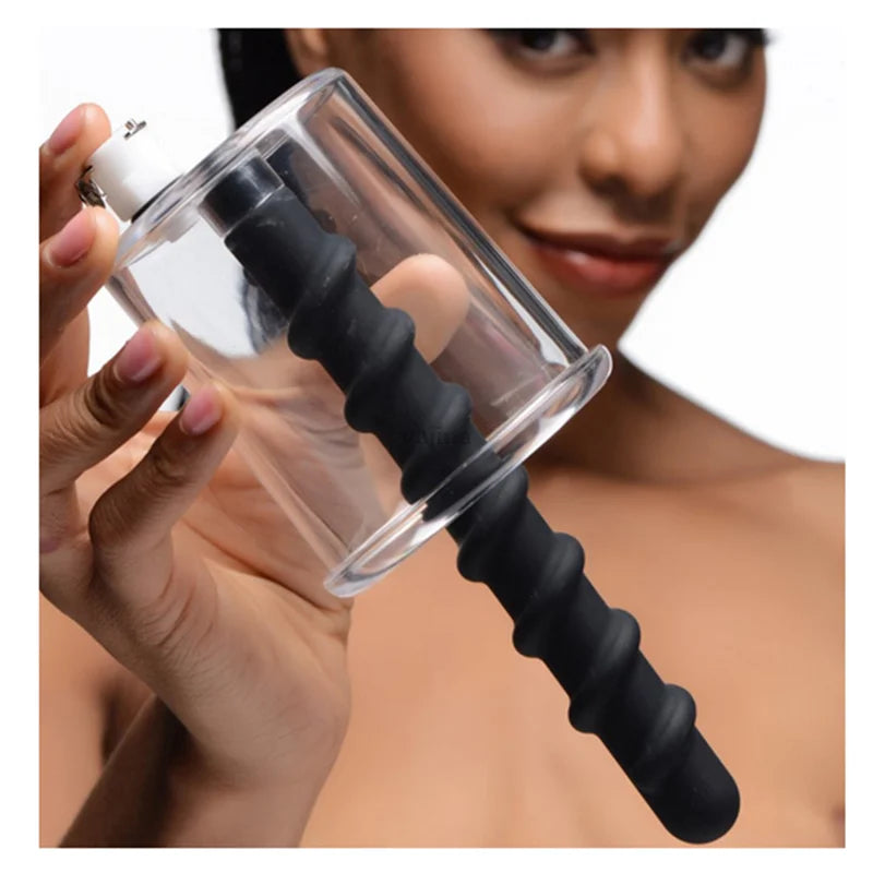 Vacuum Pump Anal Plug Butt Beads Sucking Cup Gay Rosebud Prostate Massager BDSM Sex Toys Adult Anus Dilator Man Masturbators