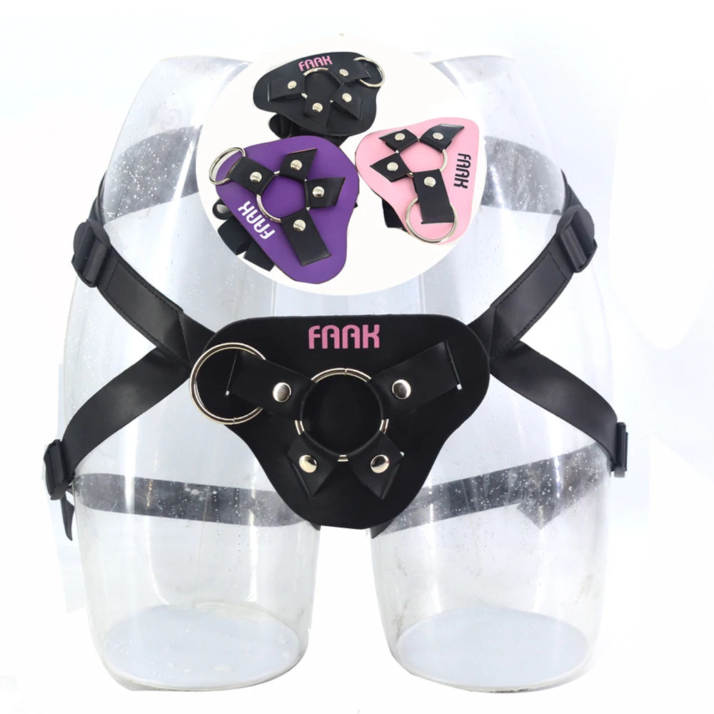 ASHBURN Harness Strap-ons Bottom Leather Strap on Dildo Adjustable Bondage Sex Toys For ASHBURN MONSTER TOYS