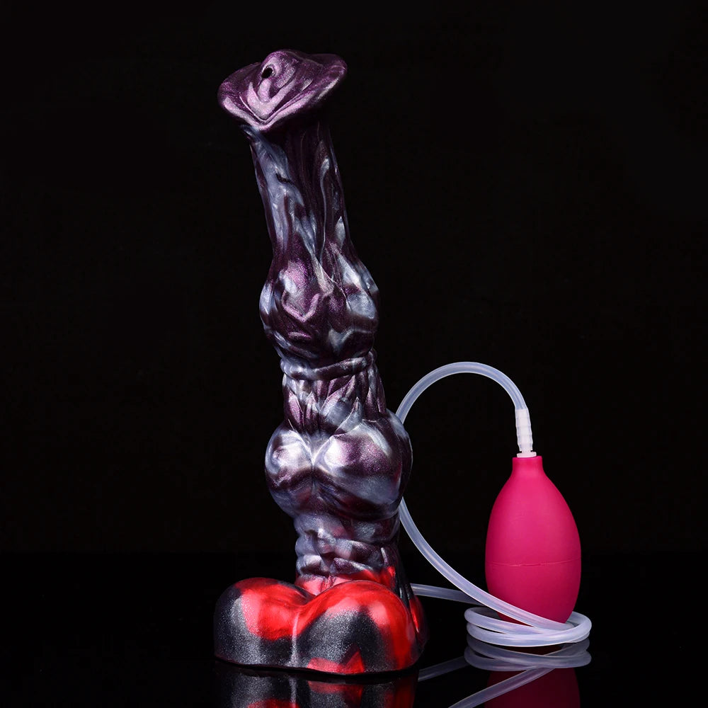 ASHBURN Huge Knot Squirting STALLION Dildo Silicone Water Spray