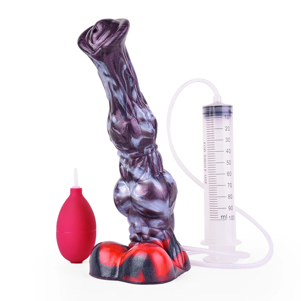 ASHBURN FERAL MUSTANG – Long Squirting Silicone Dildo with Suction Base