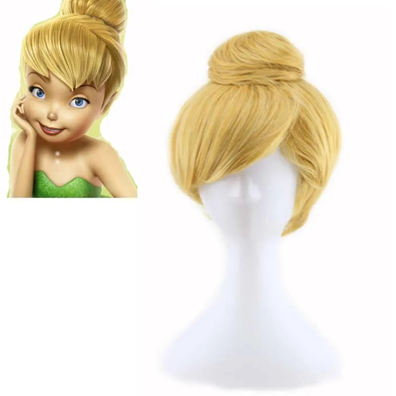 Miss Tinker Bell Cosplay Costume And Wigs Set Dress Suit Halloween Prop Cosplay Costume Full set of dresses and wigs Women Men