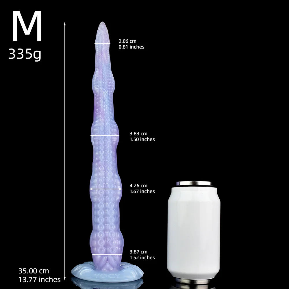 ASHBURN S-XXL 25IN Super Long Tentacle Dildo with Sucker for Deep Penetration WORKS WITH STRAPON