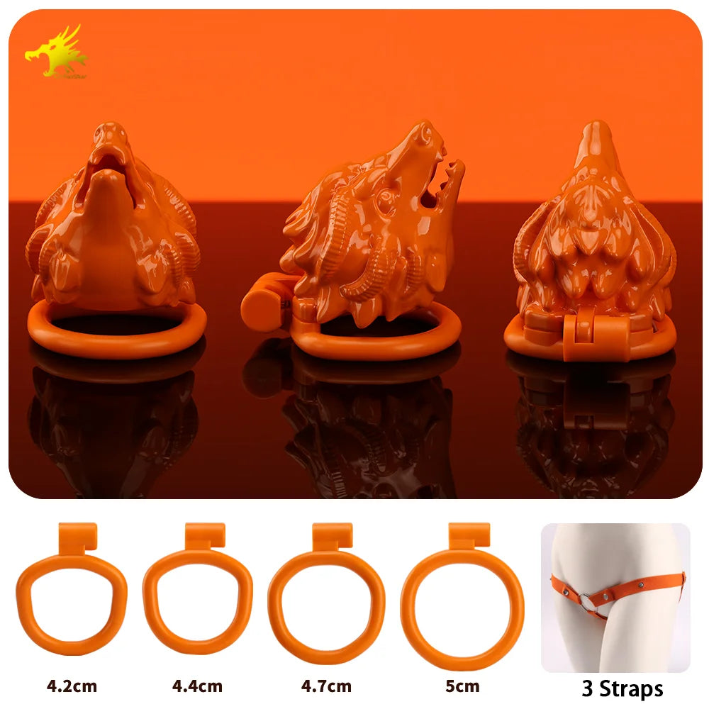 New ABS Chastity Cage Male Flat Cock Cage Penis Ring Slave Bondage SM Sissy Gay Penis Devices Adult Sexy Toys For Men
