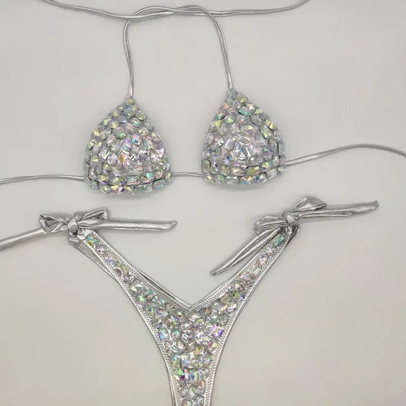 2020 venus vacation rhinestone bikini set diamond swimwear sexy women bathing suit new style bling stones beachwear