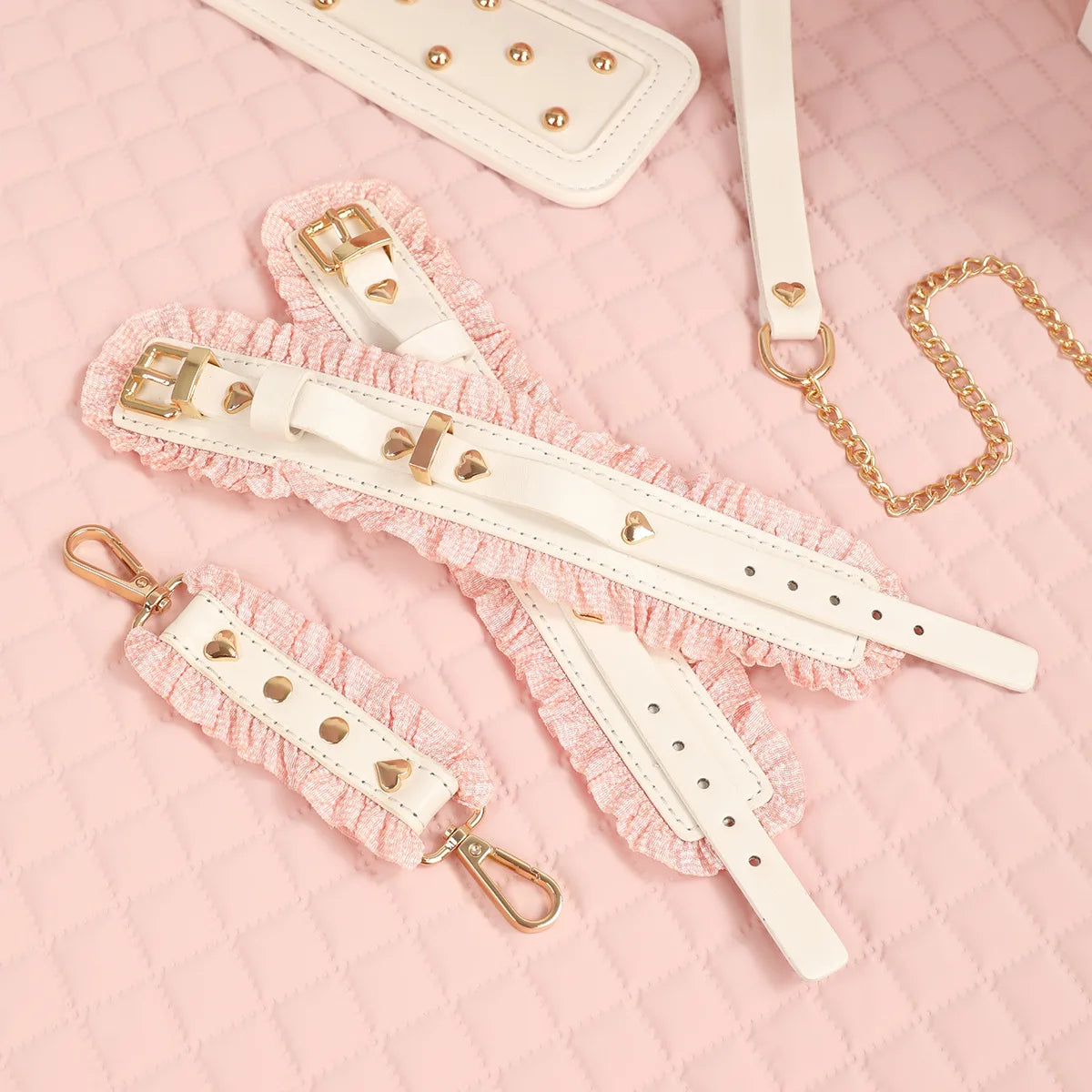 SM Fetish BDSM Bondage Erotic Toy Restraint Set Sex Toys For Women Handcuffs Collar Gag Eye Mask Hand Slap Couples Sex Tools