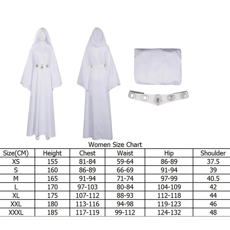 Leia Cosplay Costume Princess Fantasia Slave Bikini Skirt Adult Women Dress Robe Belt Wig Outfits Halloween Carnival Party Suit