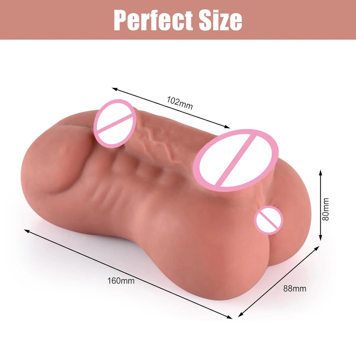 HESEKS Realistic Anal Male Masturbator with Big Anus for Men Portable Love Doll Male Sex Toys for Gay 18+ grinder