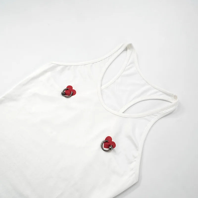 Sexy Tops Woman Streetwear New 2025 Summer Fashionable and Versatile Loose Running Sleeveless Printed Sports T-shirt for Female