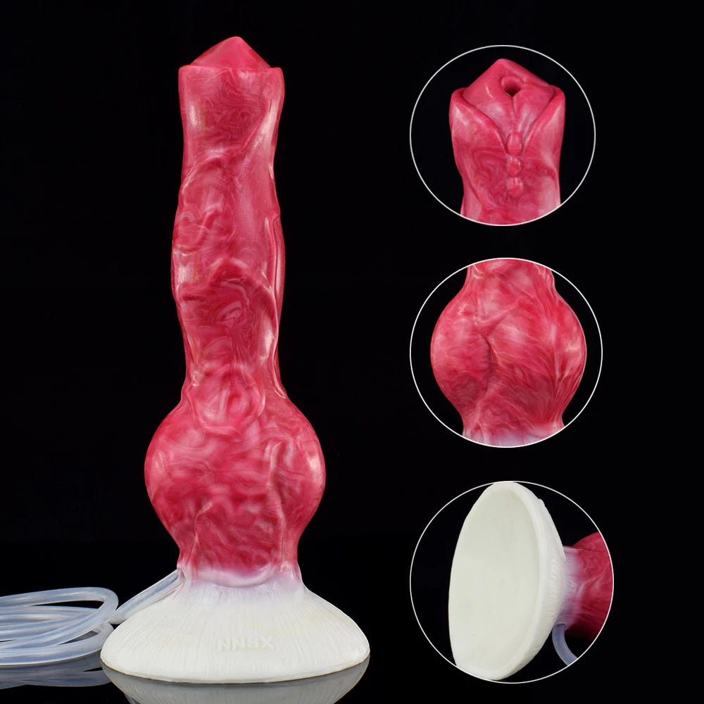 ASHBURN Ejaculation Large Knot Silicone with Squirting Function Strong Sucker