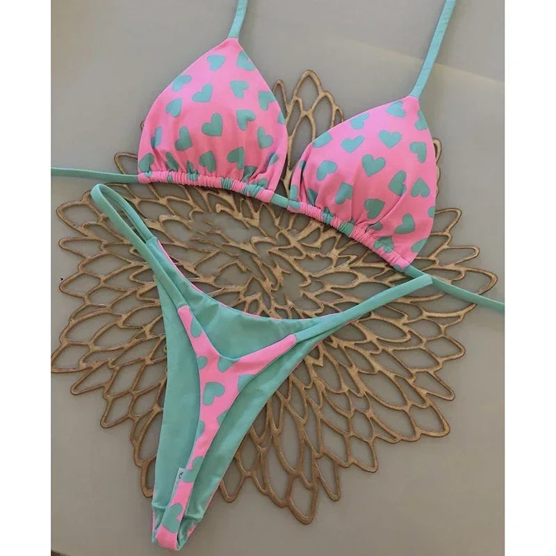 Two-pieces Thong Bathing Suit Biquinis