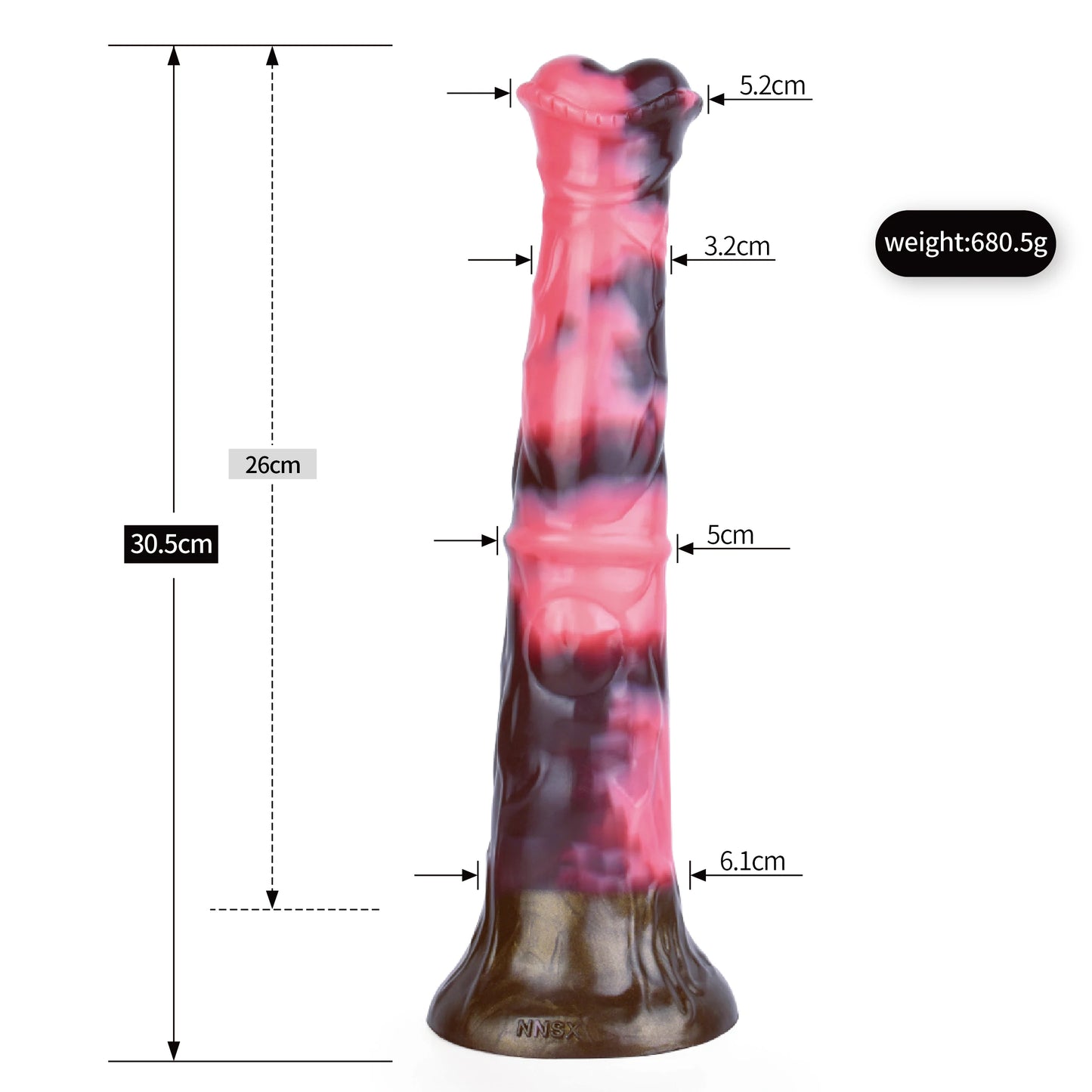 ASHBURN FERAL MUSTANG – Long Squirting Silicone Dildo with Suction Base
