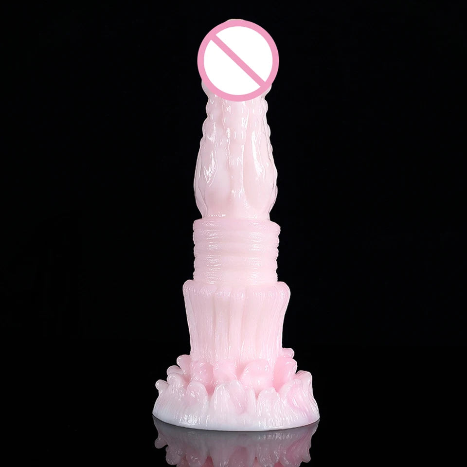 ASHBURN Luminous Dildos with Suction Cup for Sex Machine Dildo Glow In The Dark Night Color Fluorescent Dildo for Women Anal