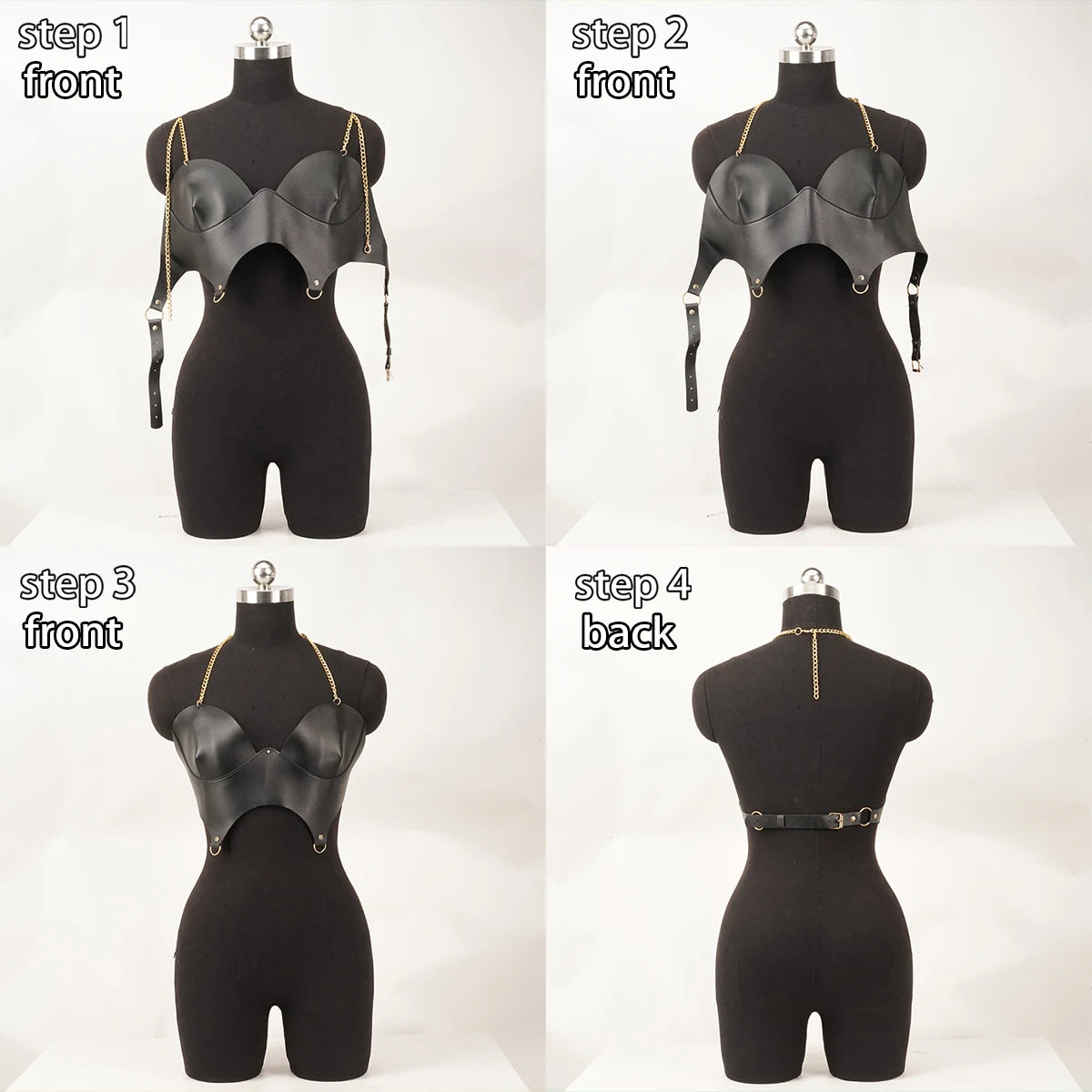 Punk Pu Leather Corset Top Black Corset Fashion Corset Women Bustier Top Corset Top Corset Top Gothic Clothing Accessorie