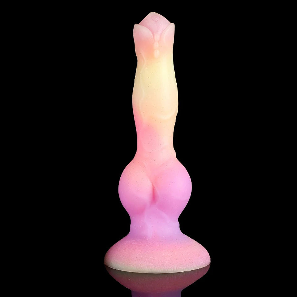 ASHBURN Luminous Dildos with Suction Cup for Sex Machine Dildo Glow In The Dark Night Color Fluorescent Dildo for Women Anal