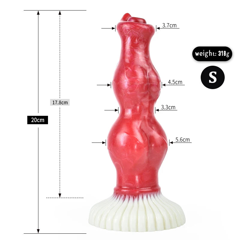 ASHBURN Huge Knot Dildo with Strong Sucker Soft Silicone S-M-L 10IN