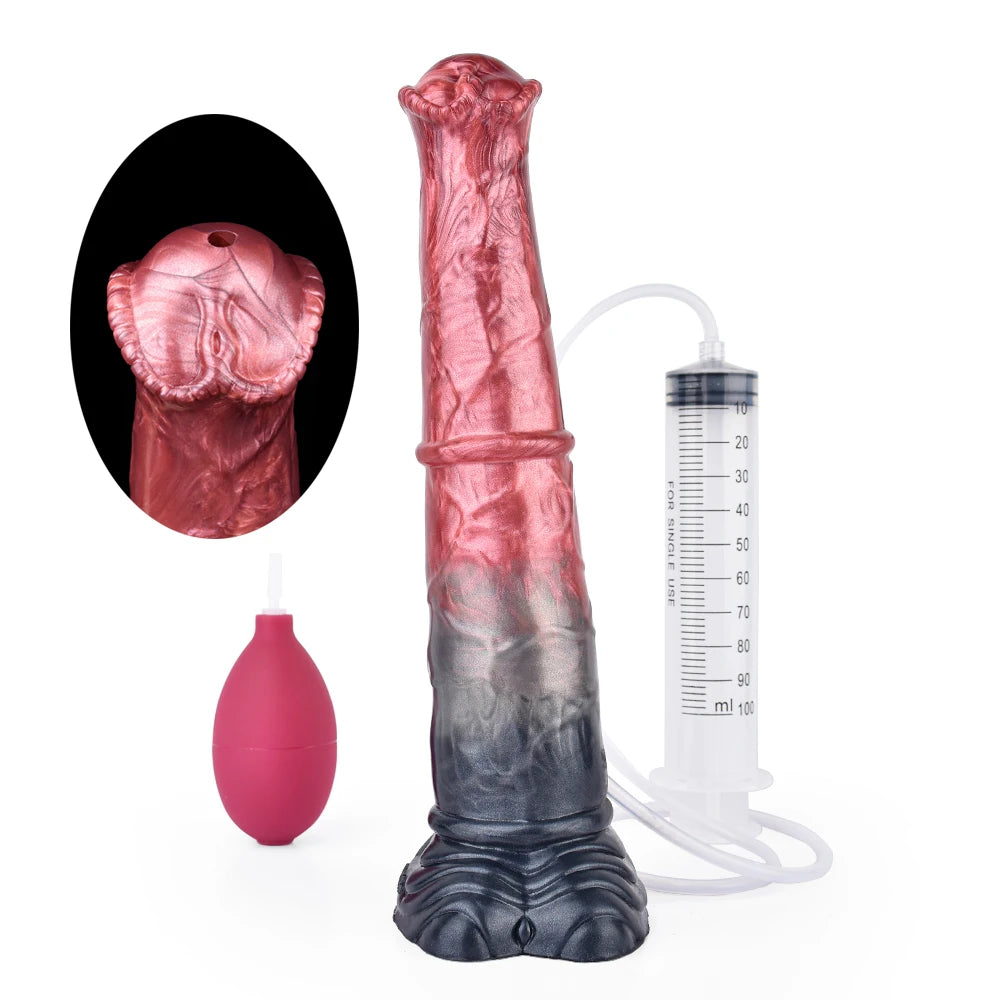ASHBURN FERAL MUSTANG – Long Squirting Silicone Dildo with Suction Base