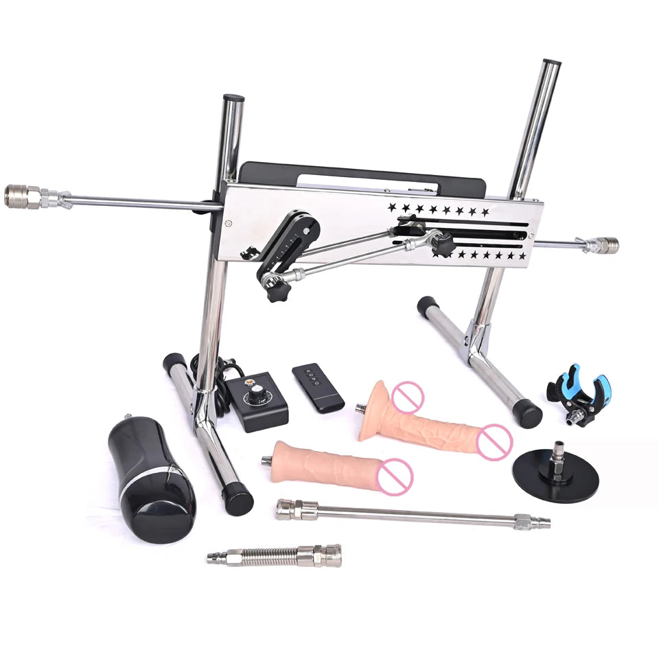 ROUGH BEAST Sex Machine Automatic with Dildo Attachment for Women Telescopic 120W Power Masturbation Machine Vac-U-Lock Sex Toys