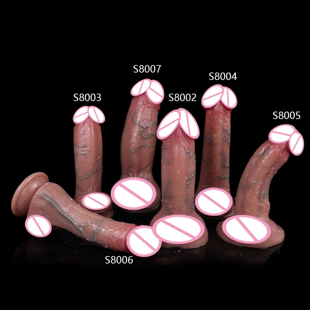 ASHBURN Lifelike Penis Silicone Realistic Dildo with Suction Cup Sex Toys For Women Anal Plug Adult Products Masturbator